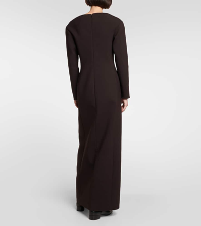 Shop The Row Reysha Wool-blend Maxi Dress In Black