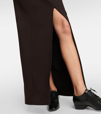 Shop The Row Reysha Wool-blend Maxi Dress In Black