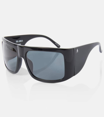 Shop Attico X Linda Farrow Andre Rectangular Sunglasses In Black