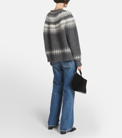 Shop Nili Lotan Genevive Fair Isle Wool-blend Sweater In Multicoloured