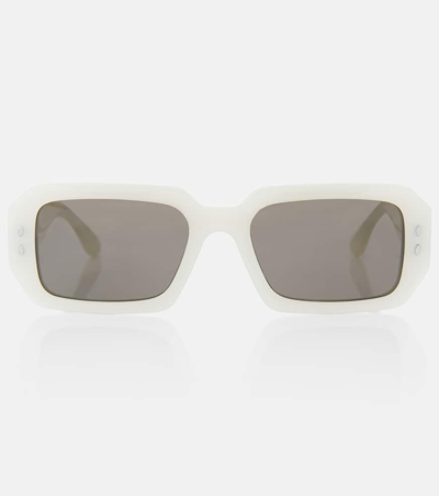 Shop Isabel Marant Rectangular Sunglasses In Brown