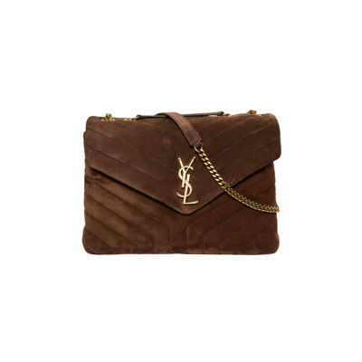 Pre-owned Saint Laurent Loulou Medium Shoulder Bag 'bark Brown'