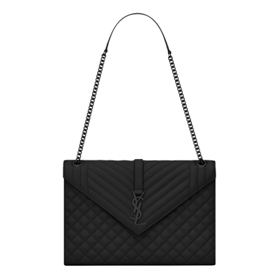 Pre-owned Saint Laurent Matelasse Leather Shoulder Bag 'black'