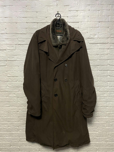 Pre-owned Prada Coat With Lining In Brown