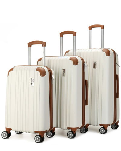 Shop Miami Carryon Collins 3pc Expandable Retro Spinner In White