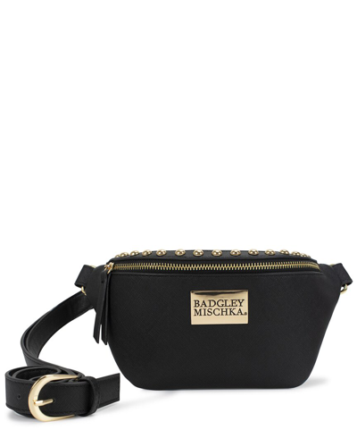 Shop Badgley Mischka Bridgette Vegan Leather Belt Bag In Black