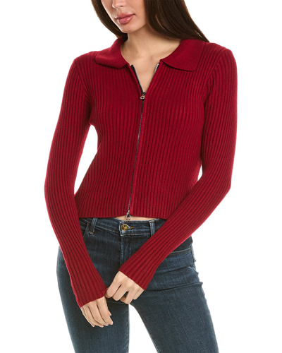 Shop To My Lovers Zip-up Sweater In Red