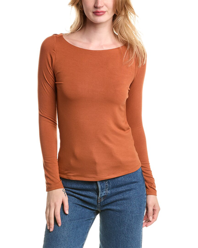 Shop 1.state Cowl Back Top In Brown