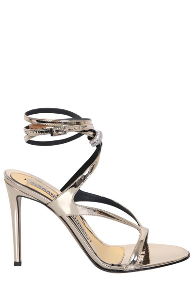 Shop Alexandre Vauthier Metallic Effect Ankle Strap Sandals In Multi