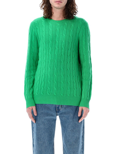 Shop Polo Ralph Lauren Crewneck Knitted Jumper In Green