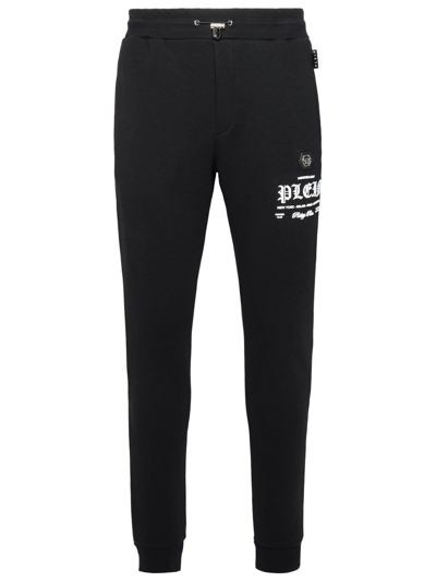 Shop Philipp Plein Logo Printed Jogging Pants In Black