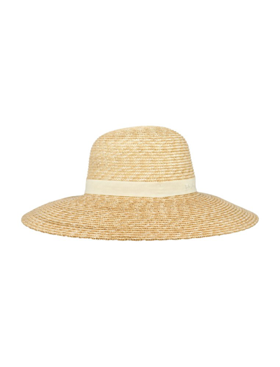 Shop Polo Ralph Lauren Dropped Wide Brim Sun Hat In Beige