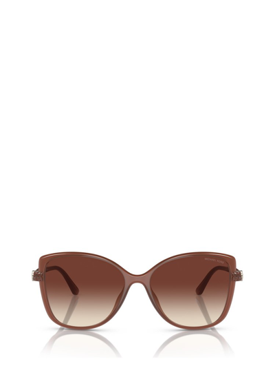 Shop Michael Kors Eyewear Butterfly Frame Sunglasses In Brown
