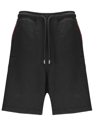 Shop Lanvin High Waist Drawstring Shorts In Black
