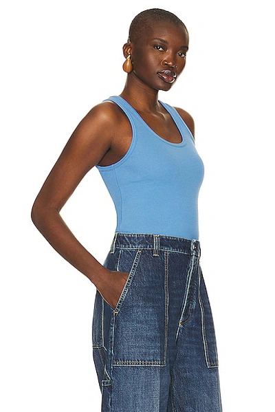 Bottega Veneta Ribbed-knit Tank Top In Admiral