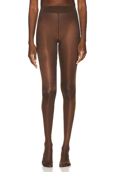 Shop Wolford Satin Touch Tights In Cocoa
