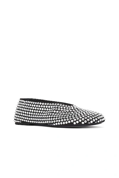 Khaite Marcy Crystal-embellished Satin Ballet Flats In Crystals