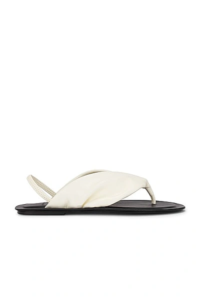 Shop Loulou Studio Sahado Slingback Flat Sandals In Soft Cream