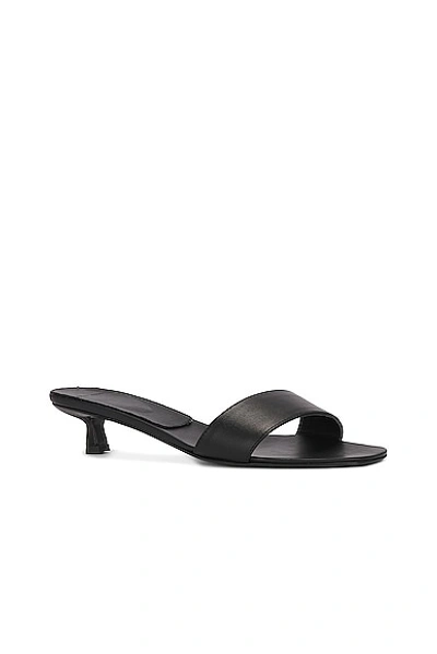 Loulou Studio Atrium Kitten Heel Mules In Black