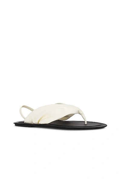 Shop Loulou Studio Sahado Slingback Flat Sandals In Soft Cream