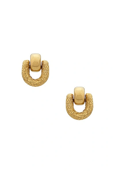 Shop Tom Ford Cosmo Earrings In Vintage Gold