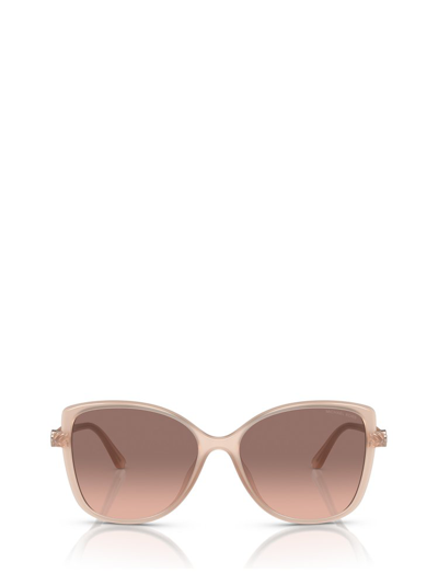 Shop Michael Kors Eyewear Butterfly Frame Sunglasses In Beige