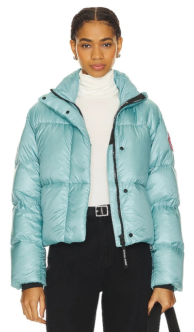 Shop Canada Goose Cypress Cropped Puffer In Boulevard Blue