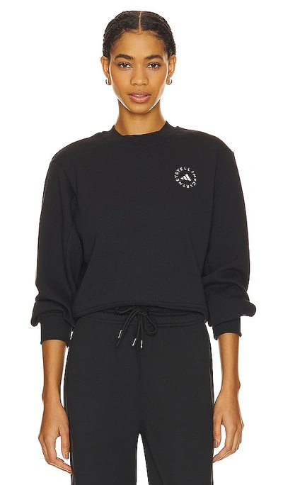 Shop Adidas By Stella Mccartney Regular Sportswear Sweatshirt In Black
