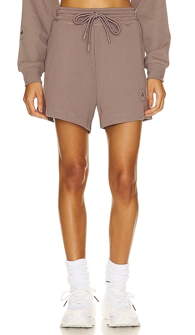 Shop Adidas By Stella Mccartney Truecasuals Terry Short In Taupe