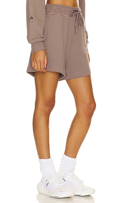 Shop Adidas By Stella Mccartney Truecasuals Terry Short In Taupe