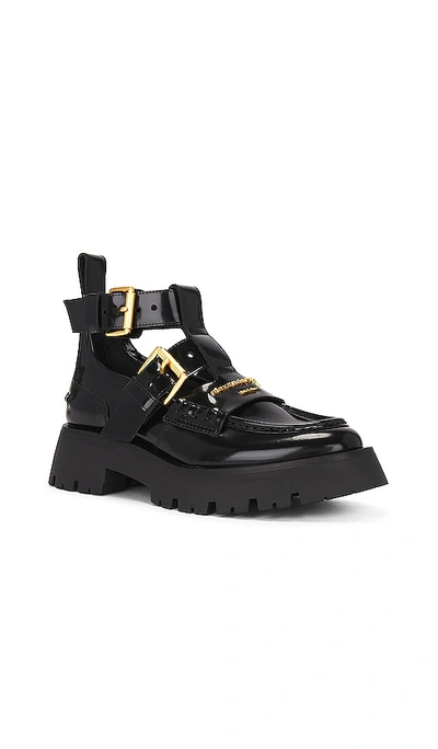 Shop Alexander Wang Carter Lug Ankle Strap Boot In Black