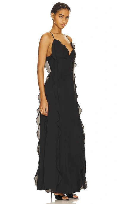 Simkhai Inaya Halter Cover Up Maxi Dress In Black