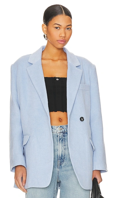 Shop Steve Madden Myra Coat In Baby Blue