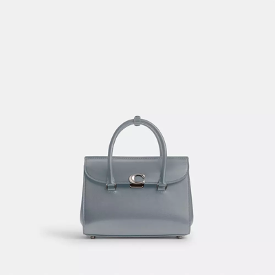 Shop Coach Broome Carryall Bag In Silver/grey Blue