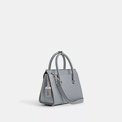 Shop Coach Broome Carryall Bag In Silver/grey Blue