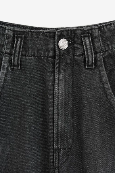 Shop Bluemarble Studded Baggy Denim Jeans In Black Cotton