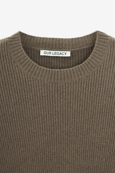 Shop Our Legacy Compact Roundneck Knitwear In Grey Wool