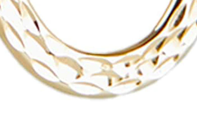 Shop Argento Vivo Sterling Silver Diamond Cut Oval Hoop Earrings In Gold
