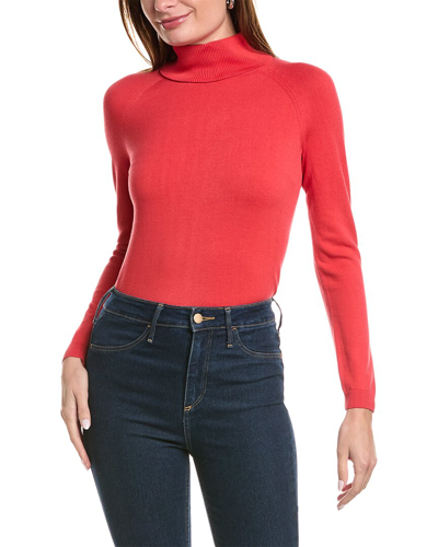 Shop Lafayette 148 New York Turtleneck Sweater In Red