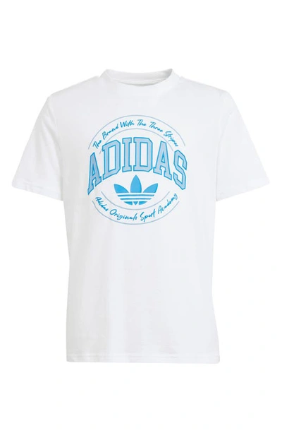 Shop Adidas Originals Kids' Vrct Graphic T-shirt In White