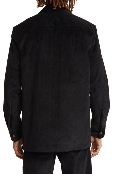 Shop Cat Wwr Corduroy Button-up Shirt In Black