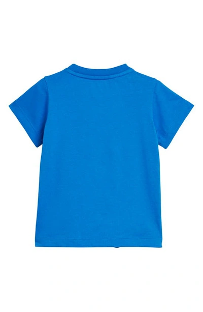 Shop Adidas Originals Kids' Summer Print Graphic T-shirt & Shorts Set In Bluebird