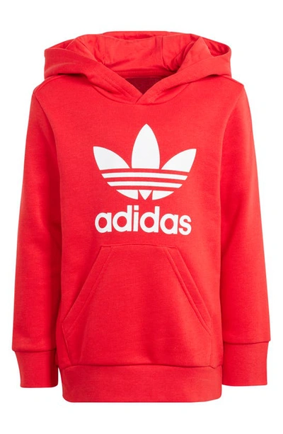 Shop Adidas Originals Kids' Adicolor Hoodie & Joggers Set In Better Scarlet