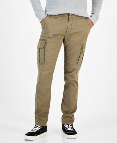 Shop Sun + Stone Men's Garment-dyed Straight-fit Morrison Tapered Cargo Pants, Created For Macy's In Tank