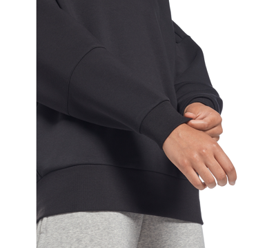 Shop Reebok Women's Lux Oversized Sweatshirt Hoodie, A Macy's Exclusive In Chalk