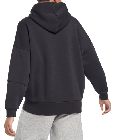 Shop Reebok Women's Lux Oversized Sweatshirt Hoodie, A Macy's Exclusive In Chalk