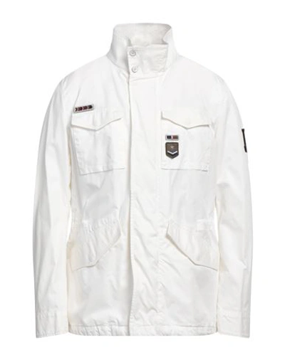 Shop Herno Man Jacket Ivory Size 44 Cotton In White