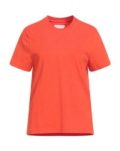 Shop Bottega Veneta Woman T-shirt Red Size M Cotton