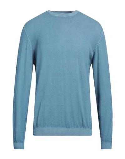 Shop Grey Daniele Alessandrini Man Sweater Slate Blue Size 44 Cotton