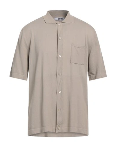 Shop Grifoni Man Shirt Beige Size 44 Cotton